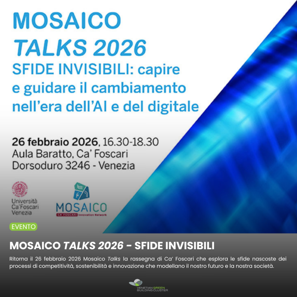 Mosaico Talks 2026 a Ca' Foscari il 26 febbraio 2026