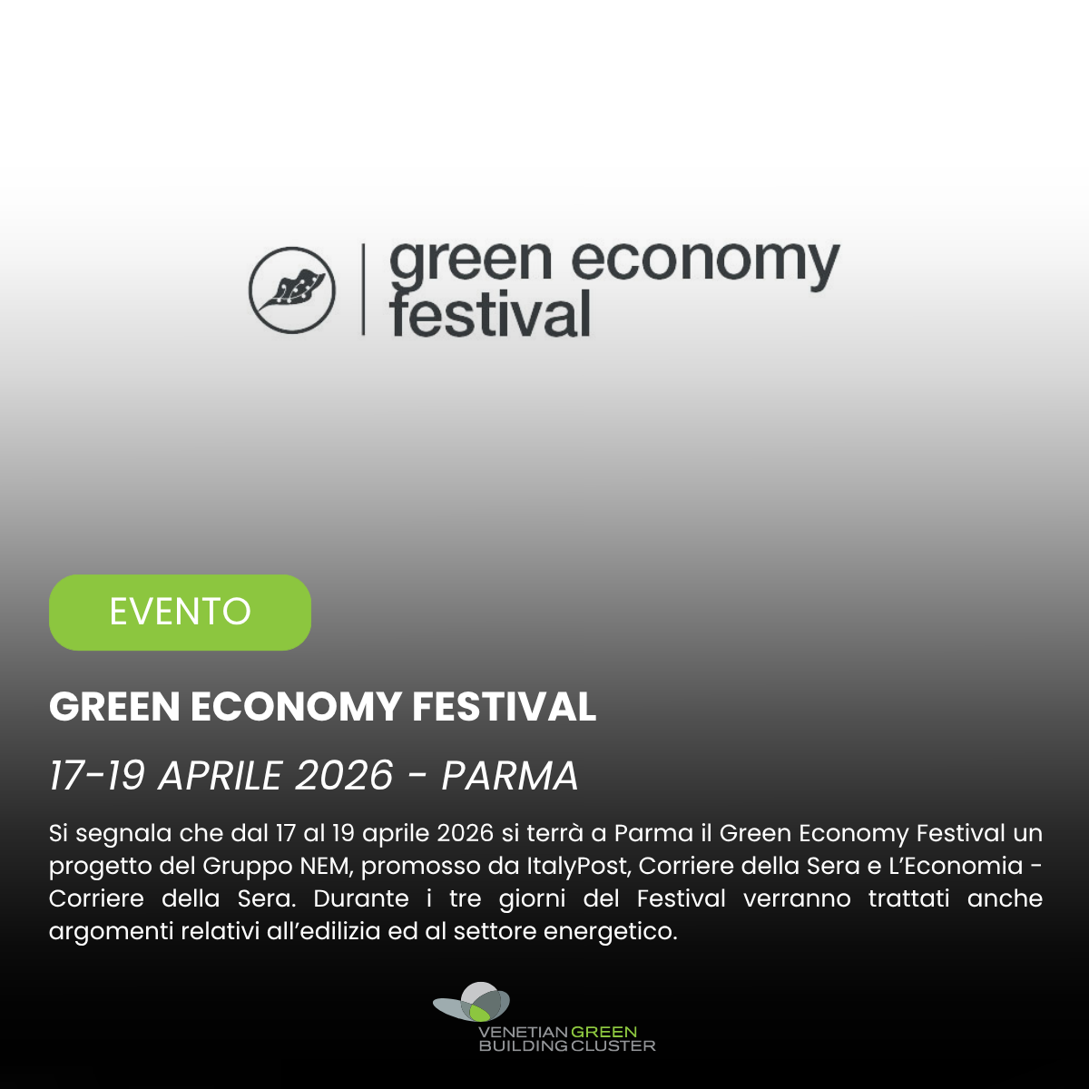 green economy festival a parma 17-19 aprile 2026