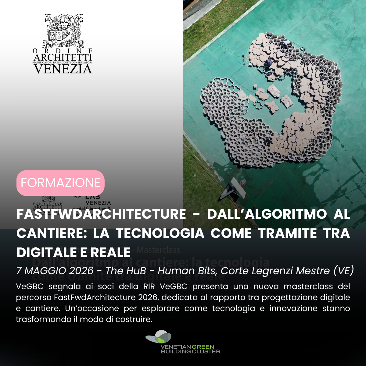 Masterclass FastFwdArchitecture 2026 su tecnologia digitale e cantiere a Mestre