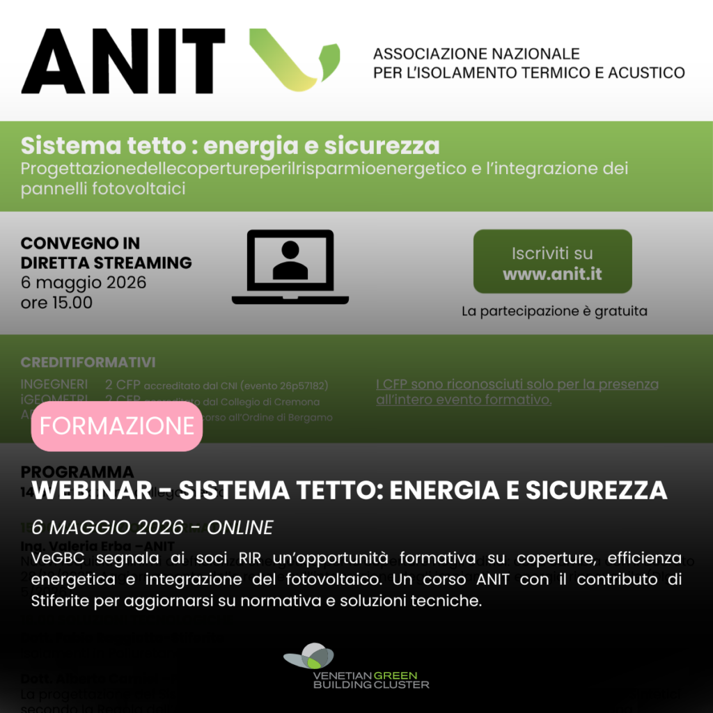 Webinar su Sistema tetto promosso da Stiferite